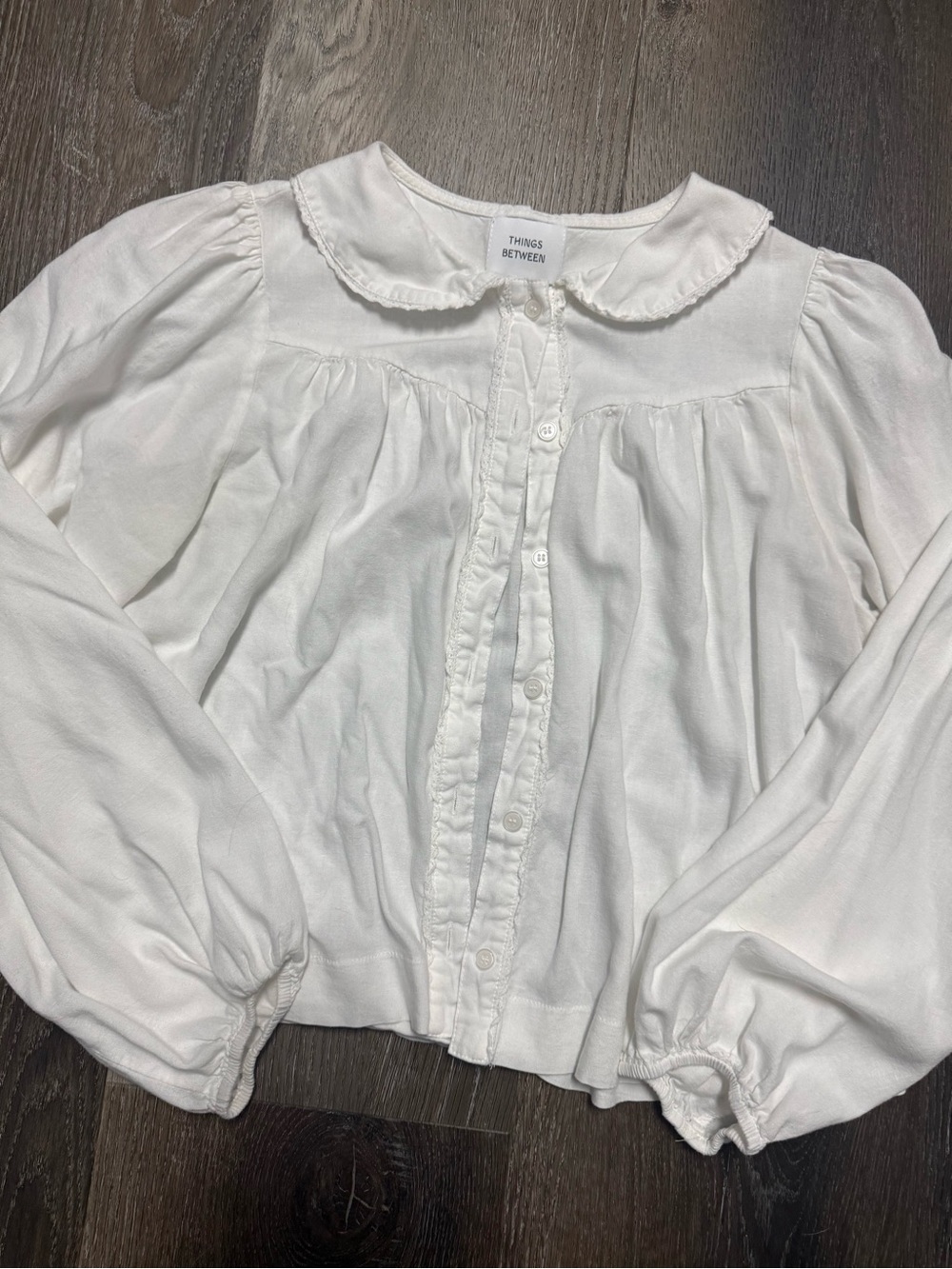 White Peter Pan Collar Blouse - Picture 4 of 5